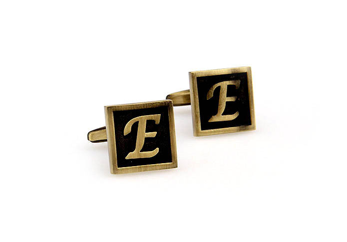 26 Letters E Cufflinks  Bronzed Classic Cufflinks Metal Cufflinks Symbol Wholesale & Customized  CL667906