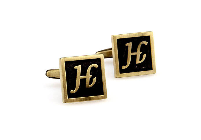 26 Letters H Cufflinks  Bronzed Classic Cufflinks Metal Cufflinks Symbol Wholesale & Customized  CL667909