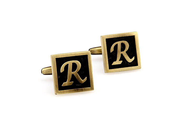 26 Letters R Cufflinks  Bronzed Classic Cufflinks Metal Cufflinks Symbol Wholesale & Customized  CL667919