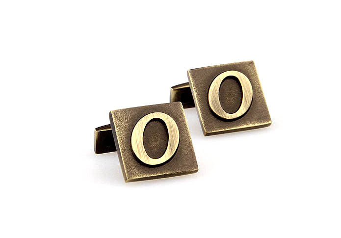 26 Letters O Cufflinks  Bronzed Classic Cufflinks Metal Cufflinks Symbol Wholesale & Customized  CL668012