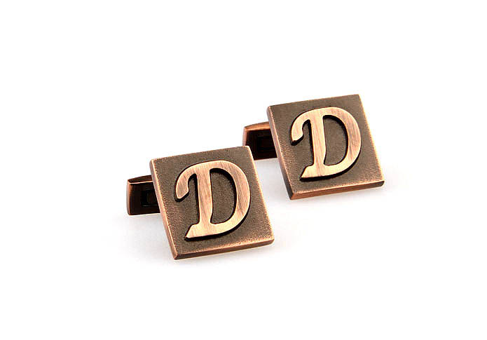 26 Letters D Cufflinks  Bronzed Classic Cufflinks Metal Cufflinks Symbol Wholesale & Customized  CL668019