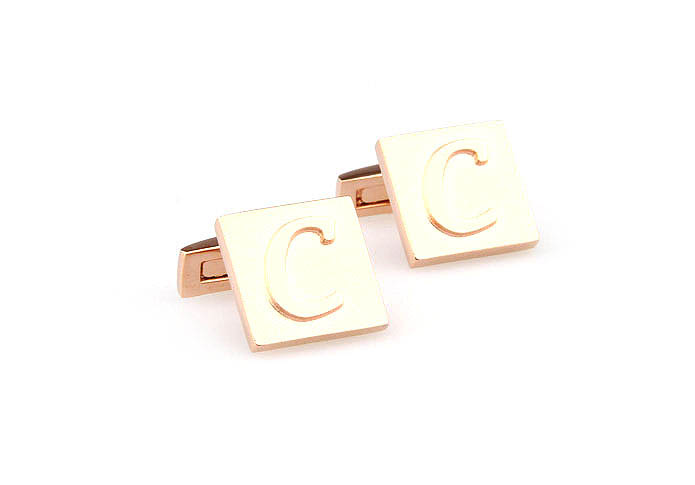 26 Letters C Cufflinks  Bronzed Classic Cufflinks Metal Cufflinks Symbol Wholesale & Customized  CL668076