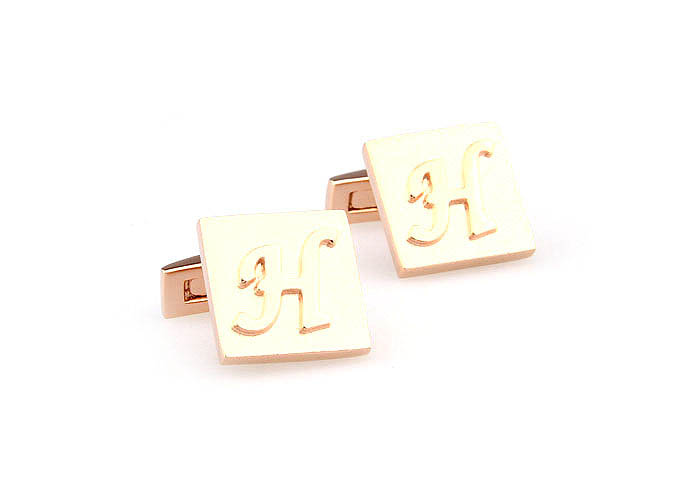 26 Letters H Cufflinks  Bronzed Classic Cufflinks Metal Cufflinks Symbol Wholesale & Customized  CL668081