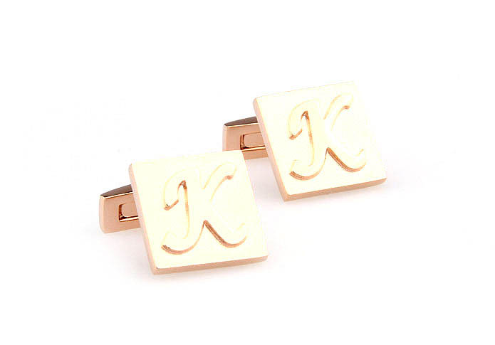 26 Letters K Cufflinks  Bronzed Classic Cufflinks Metal Cufflinks Symbol Wholesale & Customized  CL668084