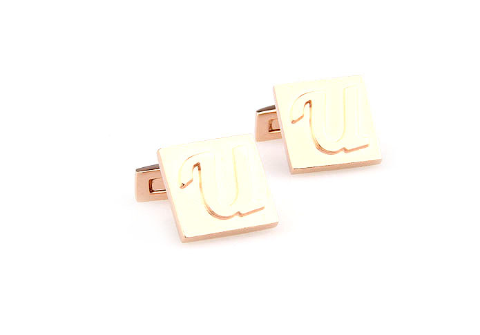 26 Letters U Cufflinks  Bronzed Classic Cufflinks Metal Cufflinks Symbol Wholesale & Customized  CL668093