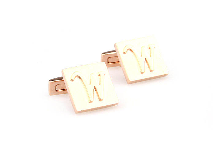 26 Letters W Cufflinks  Bronzed Classic Cufflinks Metal Cufflinks Symbol Wholesale & Customized  CL668095