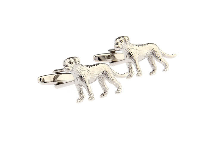 Dog Cufflinks  Silver Texture Cufflinks Metal Cufflinks Animal Wholesale & Customized  CL668120
