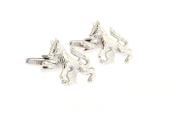 SnowFox Cufflinks  Silver Texture Cufflinks Metal Cufflinks Animal Wholesale & Customized  CL668124