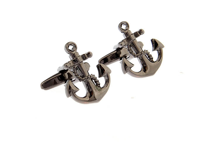 Anchors Cufflinks  Gray Steady Cufflinks Metal Cufflinks Transportation Wholesale & Customized  CL668158