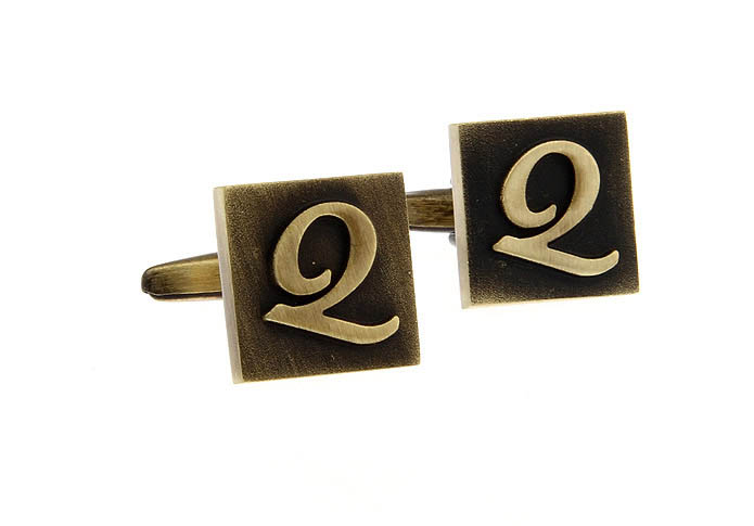 26 Letters Q Cufflinks  Bronzed Classic Cufflinks Metal Cufflinks Symbol Wholesale & Customized  CL668205