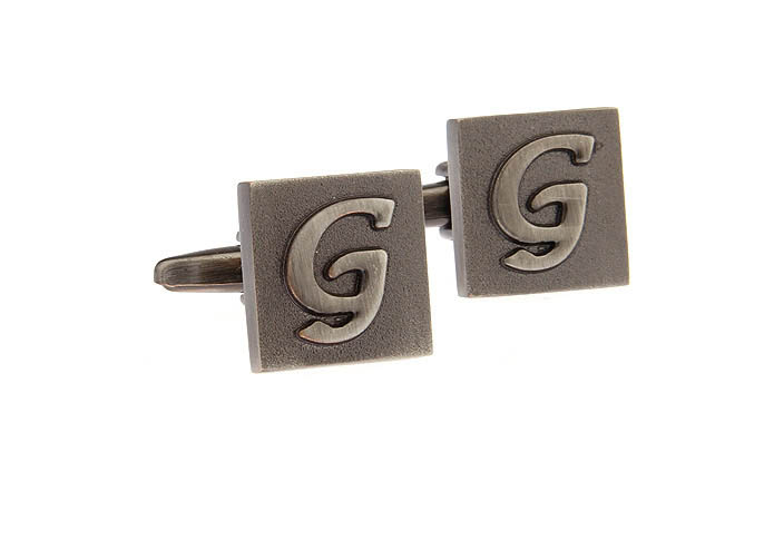 26 Letters G Cufflinks  Gray Steady Cufflinks Metal Cufflinks Symbol Wholesale & Customized  CL668223