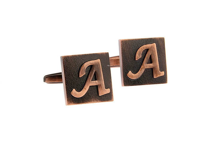 26 Letters A Cufflinks  Bronzed Classic Cufflinks Metal Cufflinks Symbol Wholesale & Customized  CL668243