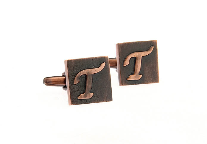26 Letters T Cufflinks  Bronzed Classic Cufflinks Metal Cufflinks Symbol Wholesale & Customized  CL668262