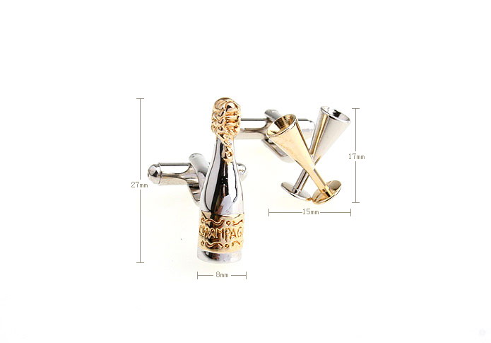 Glass bottle Cufflinks  Gold Luxury Cufflinks Metal Cufflinks Tools Wholesale & Customized  CL671366