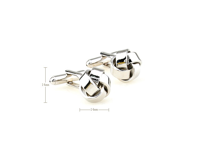  Silver Texture Cufflinks Metal Cufflinks Knot Wholesale & Customized  CL671388
