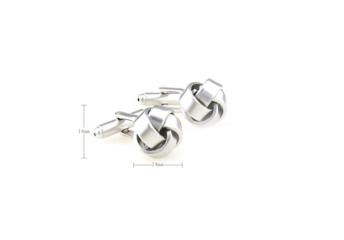  Silver Texture Cufflinks Metal Cufflinks Knot Wholesale & Customized  CL671390