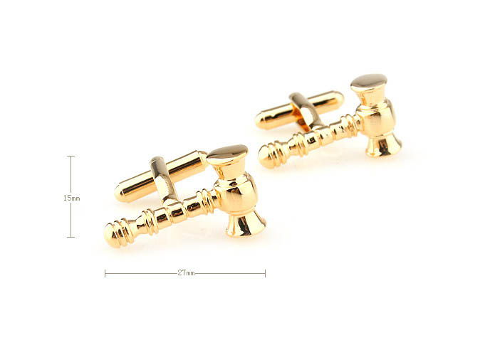 Gavel Cufflinks  Gold Luxury Cufflinks Metal Cufflinks Tools Wholesale & Customized  CL671444