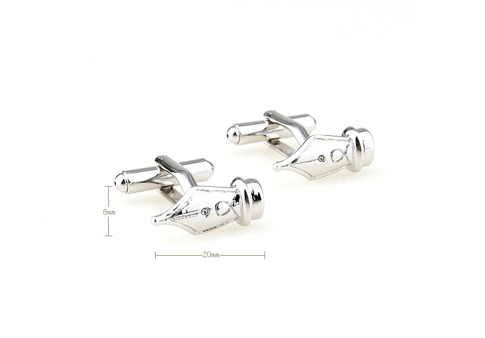 Pen tip Cufflinks  Silver Texture Cufflinks Metal Cufflinks Tools Wholesale & Customized  CL671445