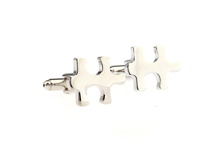  Silver Texture Cufflinks Metal Cufflinks Symbol Wholesale & Customized  CL671547