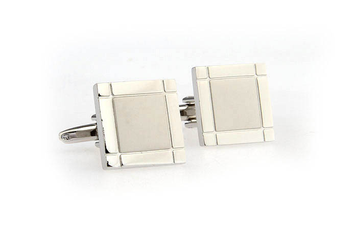  Silver Texture Cufflinks Metal Cufflinks Wholesale & Customized  CL671578