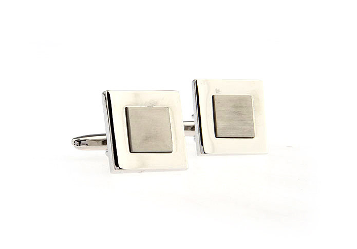  Gray Steady Cufflinks Metal Cufflinks Wholesale & Customized  CL671596