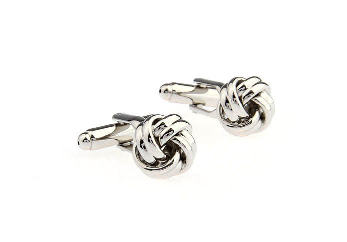  Silver Texture Cufflinks Metal Cufflinks Knot Wholesale & Customized  CL671614