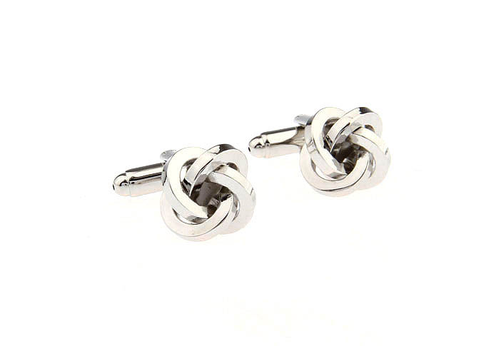  Silver Texture Cufflinks Metal Cufflinks Knot Wholesale & Customized  CL671640