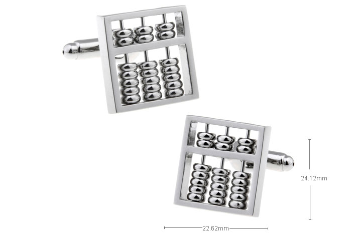 Chinese abacus Cufflinks  Silver Texture Cufflinks Metal Cufflinks Tools Wholesale & Customized  CL671800