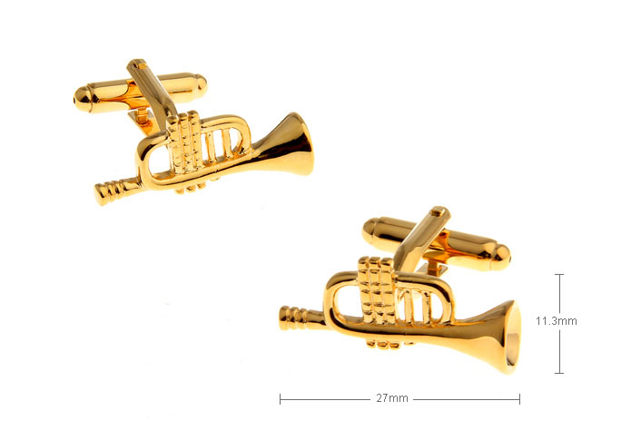 The trumpet Cufflinks  Gold Luxury Cufflinks Metal Cufflinks Music Wholesale & Customized  CL671805