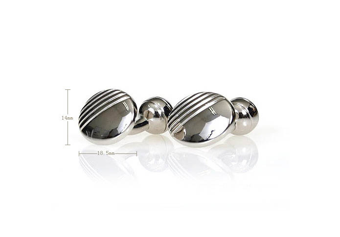 Pea shaped Cufflinks  Silver Texture Cufflinks Metal Cufflinks Funny Wholesale & Customized  CL681148