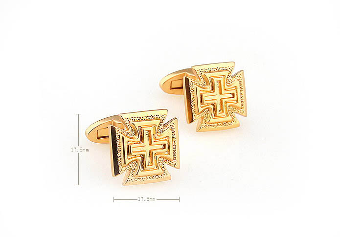 Cross Cufflinks  Gold Luxury Cufflinks Metal Cufflinks Religious and Zen Wholesale & Customized  CL681153