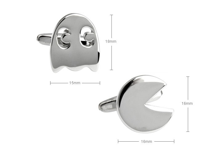 Pac Man Cufflinks Silver Texture Cufflinks Metal Cufflinks Flags Wholesale & Customized CL720731