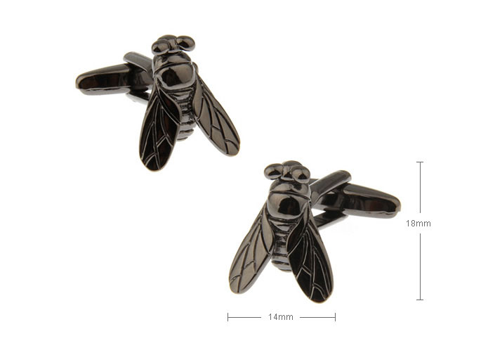 Cicada Cufflinks  Gun Metal Color Cufflinks Metal Cufflinks Animal Wholesale & Customized  CL720802
