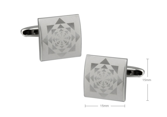 Laser Laser Cufflinks  Silver Texture Cufflinks Metal Cufflinks Funny Wholesale & Customized  CL720815