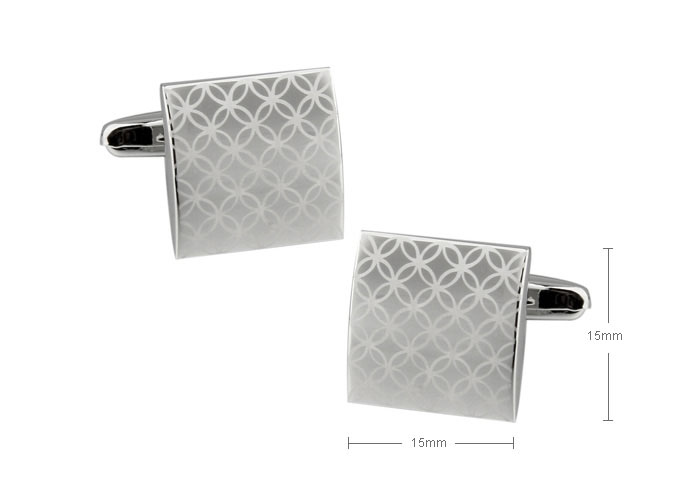 Laser Laser Cufflinks  Silver Texture Cufflinks Metal Cufflinks Funny Wholesale & Customized  CL720816