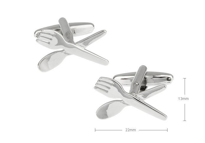 Tableware Cufflinks  Silver Texture Cufflinks Metal Cufflinks Tools Wholesale & Customized  CL720825