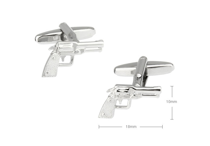 Pistol Cufflinks  Silver Texture Cufflinks Metal Cufflinks Military Wholesale & Customized  CL720827