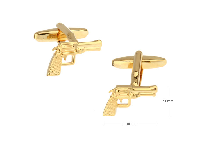 Pistol Cufflinks  Gold Luxury Cufflinks Metal Cufflinks Military Wholesale & Customized  CL720829