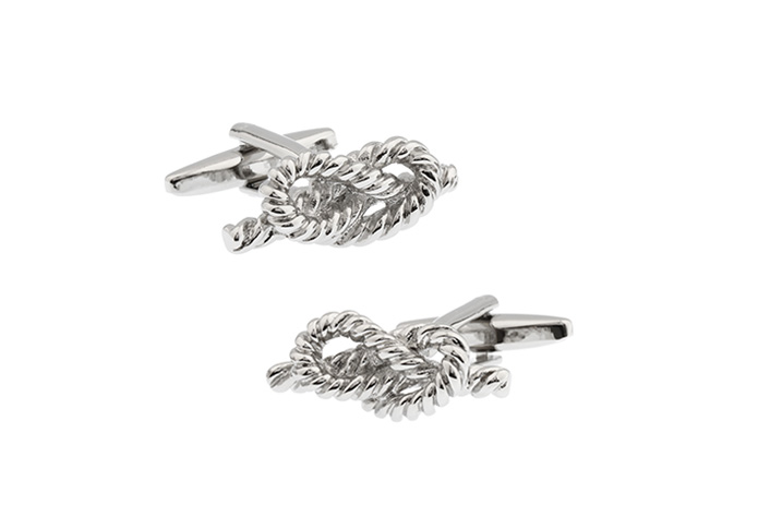  Silver Texture Cufflinks Metal Cufflinks Knot Wholesale & Customized  CL760734