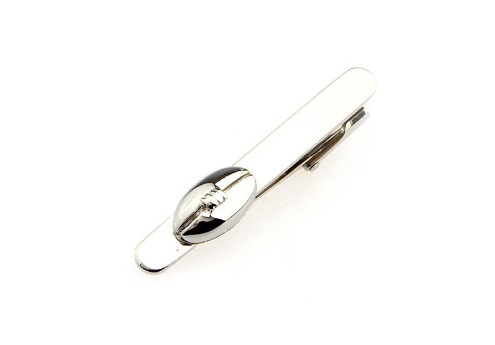 Football Tie Clips  Silver Texture Tie Clips Metal Tie Clips Food and Drink Wholesale & Customized  CL850771