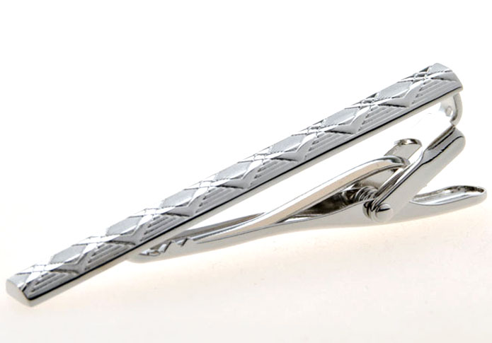  Silver Texture Tie Clips Metal Tie Clips Wholesale & Customized  CL850838