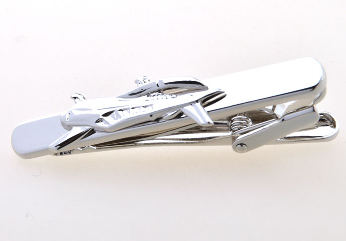Silver Texture Tie Clips Metal Tie Clips Military Wholesale & Customized CL850887