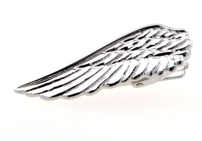 Angel Wings Tie Clips Silver Texture Tie Clips Metal Tie Clips Animal Wholesale & Customized CL850893