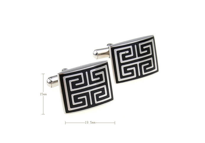 Rome texture Cufflinks  Black Classic Cufflinks Stainless Steel Cufflinks Wholesale & Customized  CL620783