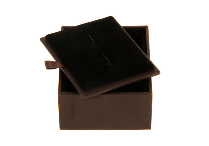 Imitation leather + Plastic Cufflinks Boxes  Khaki Dressed Cufflinks Boxes Cufflinks Boxes Wholesale & Customized  CL210607