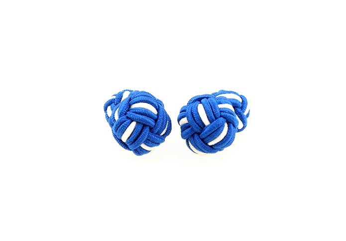  Blue White Cufflinks Silk Cufflinks Knot Wholesale & Customized  CL640827