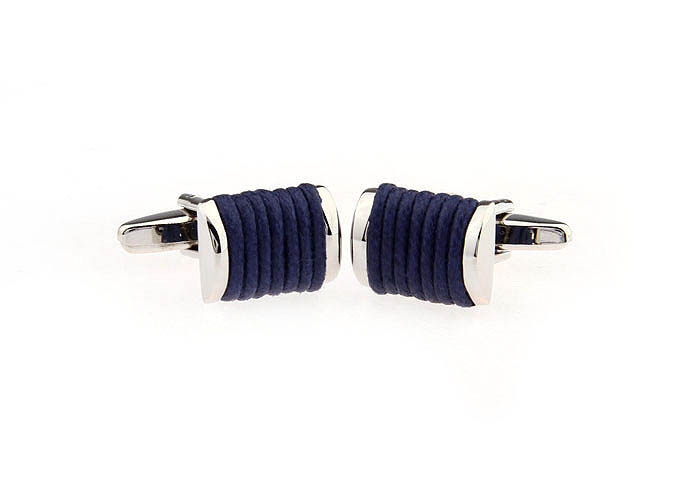 Woolen Cufflinks  Blue Elegant Cufflinks Silk Cufflinks Wholesale & Customized  CL651195