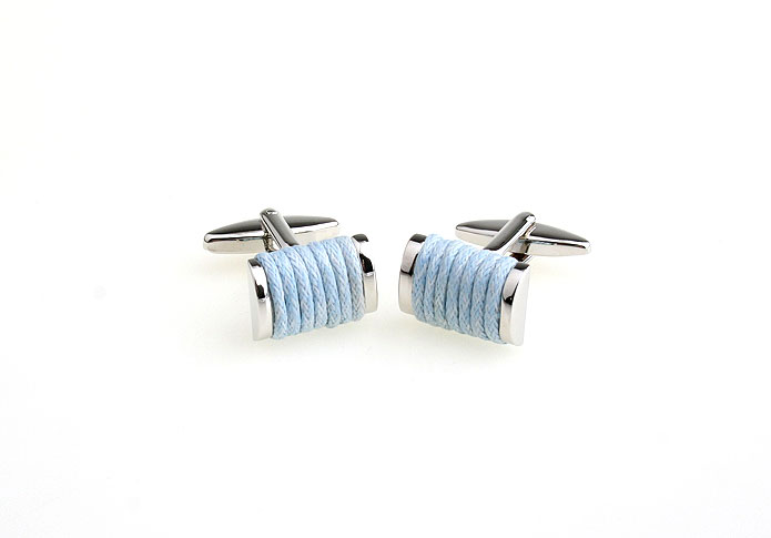 Woolen Cufflinks  Blue Elegant Cufflinks Silk Cufflinks Wholesale & Customized  CL651202