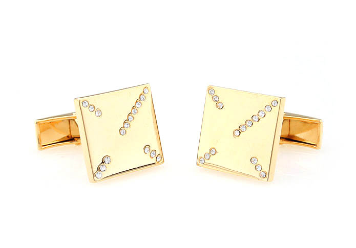  Gold Luxury Cufflinks Crystal Cufflinks Wholesale & Customized  CL641009