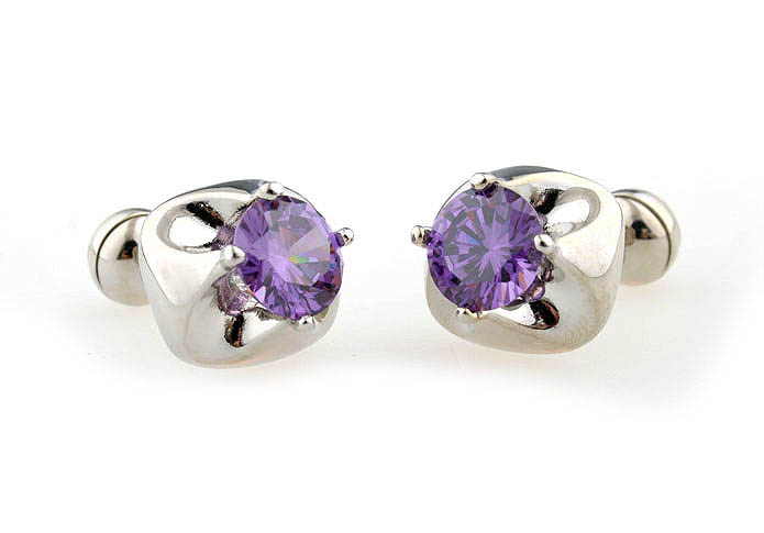  Purple Romantic Cufflinks Crystal Cufflinks Wholesale & Customized  CL641082
